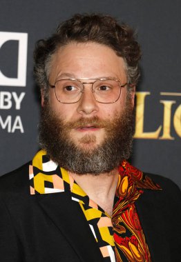 aktör Seth Rogen 9 Temmuz 2019'da Hollywood'daki Dolby Tiyatrosu'nda düzenlenen 'Aslan Kral'ın Dünya prömiyerinde.