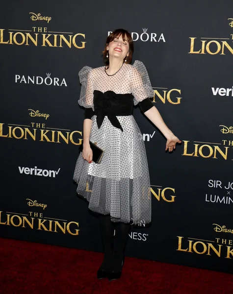 Actriz Zooey Deschanel Estreno Mundial Lion King Celebrado Dolby Theatre — Foto de Stock