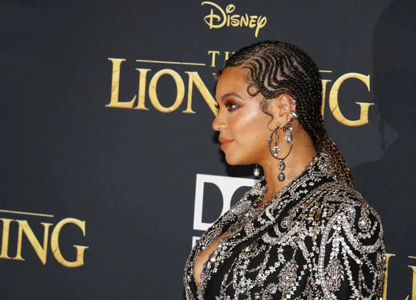 Cantante Beyonce Estreno Mundial Lion King Celebrado Dolby Theatre Hollywood —  Fotos de Stock