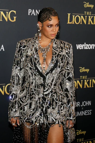 Singer Beyonce World Premiere Lion King Held Dolby Theatre Hollywood — Stock Photo, Image