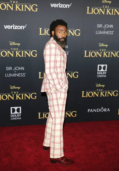 Actor Donald Glover Childish Gambino World Premiere Lion King Held — Stock Photo, Image
