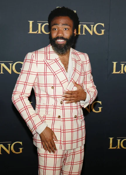 aktör Donald Glover nam-ı diğer Çocuksu Gambino, 9 Temmuz 2019'da Abd'nin Hollywood'daki Dolby Tiyatrosu'nda düzenlenen 'Aslan Kral'ın Dünya prömiyerinde.