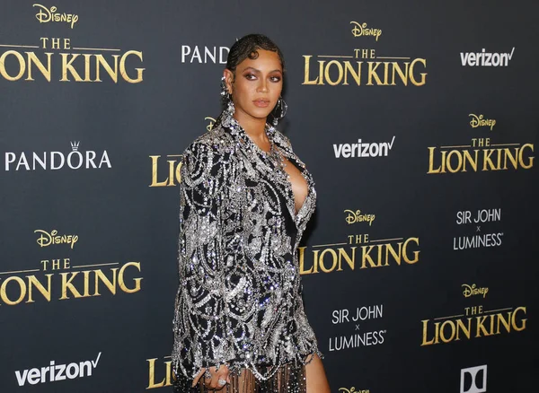 Zangeres Beyonce Knowles Bij Wereldpremière Van Lion King Gehouden Het — Stockfoto