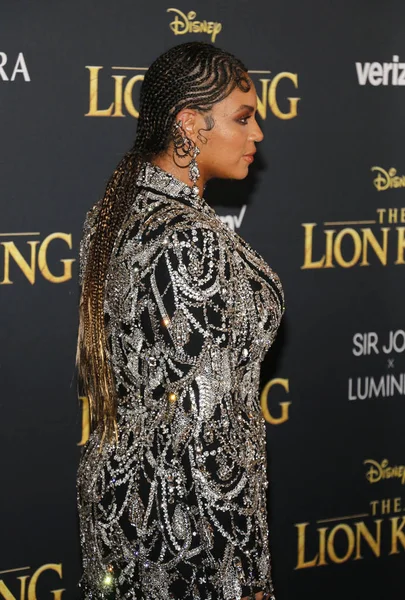 Penyanyi Beyonce Knowles Pemutaran Perdana Dunia Lion King Yang Diadakan — Stok Foto