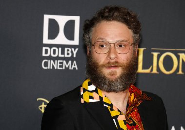 aktör Seth Rogen 9 Temmuz 2019'da Hollywood'daki Dolby Tiyatrosu'nda düzenlenen 'Aslan Kral'ın Dünya prömiyerinde.