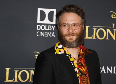 aktör Seth Rogen 9 Temmuz 2019'da Hollywood'daki Dolby Tiyatrosu'nda düzenlenen 'Aslan Kral'ın Dünya prömiyerinde.