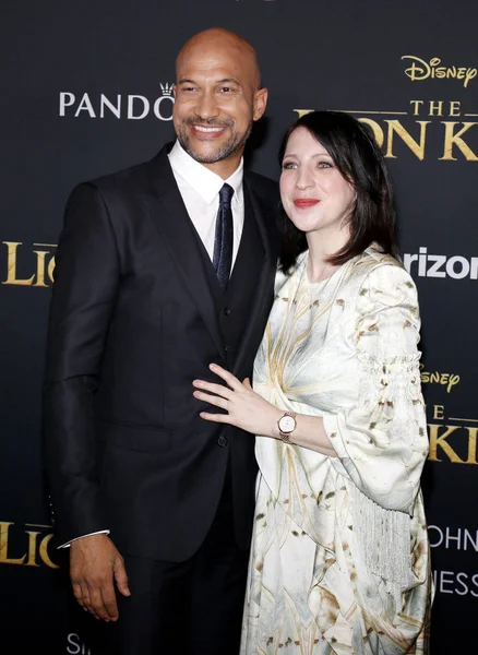 Keegan Michael Key Elisa Pugliese Tijdens Wereldpremière Van Lion King — Stockfoto