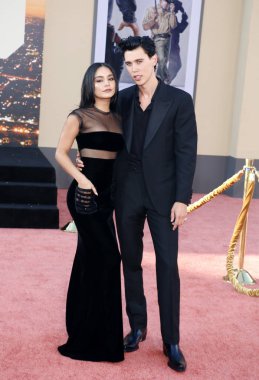 aktörler Vanessa Hudgens ve Austin Butler 22 Temmuz 2019 tarihinde Hollywood, ABD'deki Tcl Chinese Theatre Imax'ta düzenlenen 'Once Upon a Time In Hollywood'un Los Angeles galasında.