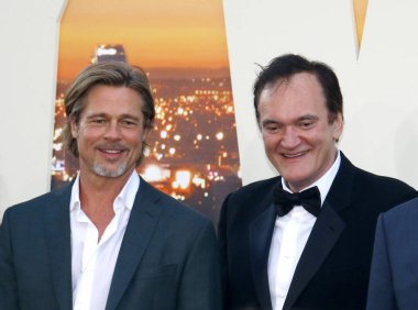 Brad Pitt ve Quentin Tarantino 22 Temmuz 2019'da Hollywood, ABD'deki Tcl Chinese Theatre Imax'ta düzenlenen 'Once Upon a Time In Hollywood'un Los Angeles galasında.