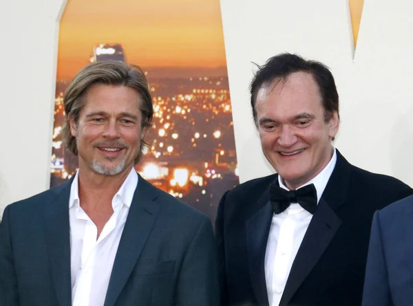 Brad Pitt Quentin Tarantino Los Angeles Premiere Once Time Hollywood — Stock Photo, Image