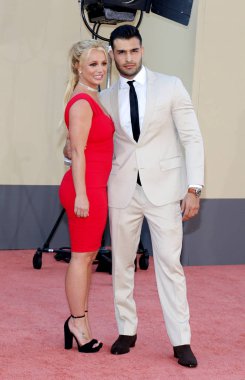 Britney Spears ve Sam Asghari Los Angeles prömiyeri ' bir kez Hollywood 'Da ' TCL Çin Tiyatrosu IMAX Hollywood 'da, ABD 22 Temmuz 2019 tarihinde düzenlenen upon.