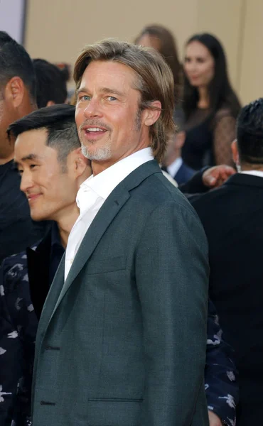 Acteur Brad Pitt Tijdens Première Van Once Time Hollywood Tcl — Stockfoto