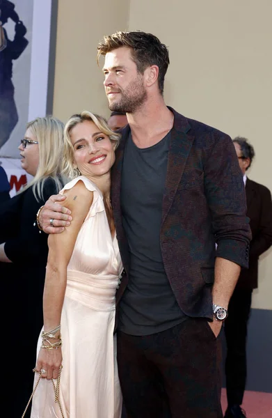 Elsa Pataky Chris Hemsworth Estréia Los Angeles Once Time Hollywood — Fotografia de Stock