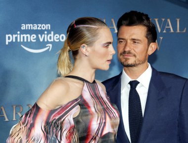 Cara Delevingne ve Orlando Bloom, Amazon'un 'Carnival Row'unun Los Angeles galasında 21 Ağustos 2019'da Abd'nin Hollywood'daki Tcl Çin Tiyatrosu'nda düzenlendi..