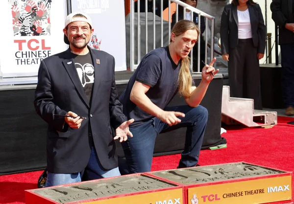 Kevin Smith Jason Mewes Ayak Izi Töreni Ekim 2019 Hollywood — Stok fotoğraf