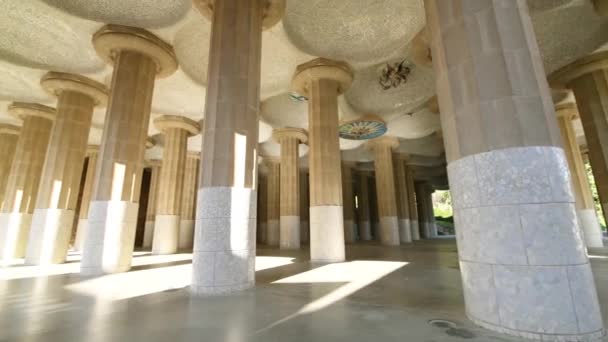 บาร เซโลนา สเปน 2020 สวนสาธารณะ เอล บาร เซโลนา สเปน ศาลา — วีดีโอสต็อก