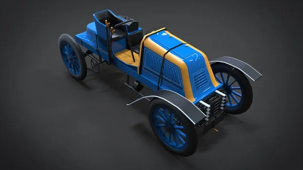 经典复古汽车3D 从搅拌机应用渲染结果 — 图库照片