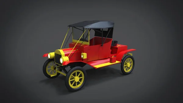 Klasik Retro Arabalar Render Blender Uygulamasından Sonuç — Stok fotoğraf