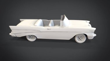 Klasik retro arabalar 3d render blender uygulamasından sonuç