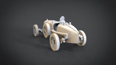 Klasik retro arabalar 3d render blender uygulamasından sonuç