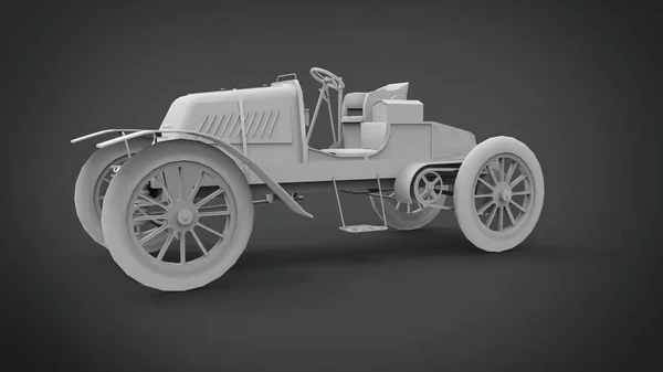 Klasik Retro Arabalar Render Blender Uygulamasından Sonuç — Stok fotoğraf
