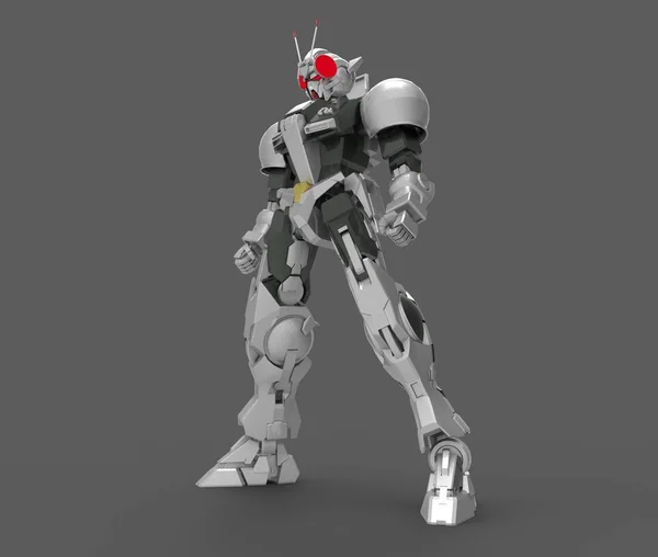 Rendering Mech Standing Isolated Background — Stock Photo, Image
