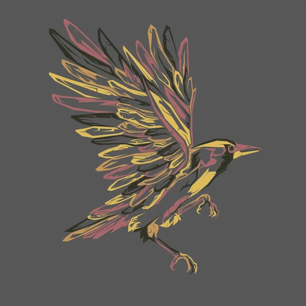 Κομψό πουλί pop art — Διανυσματικό Αρχείο