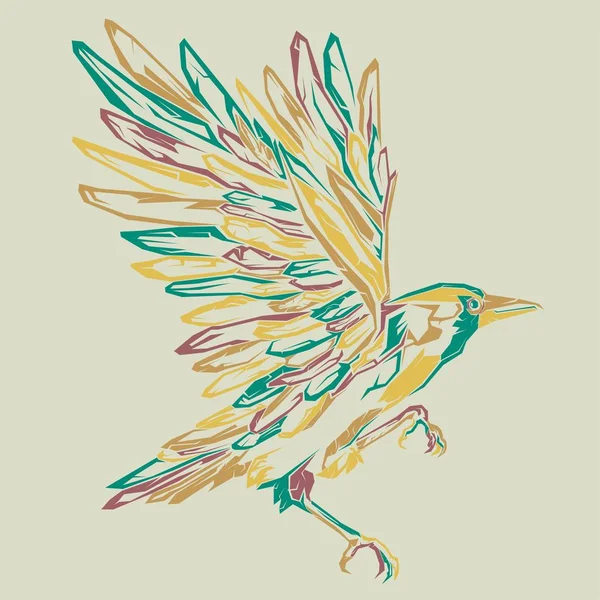 Elegante Bird Pop art — Vettoriale Stock