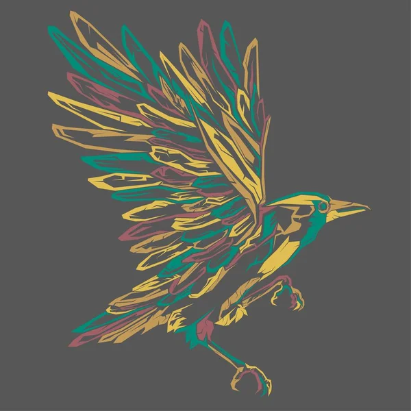 Elegant Bird Pop art — Stock Vector
