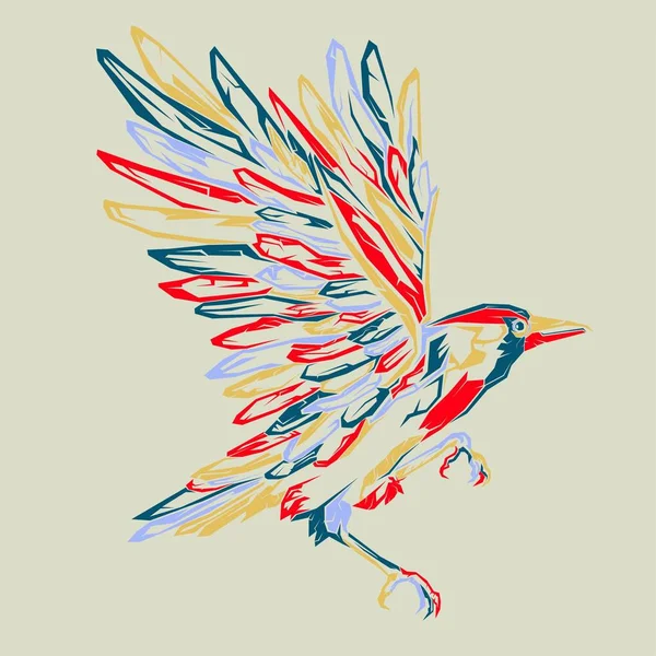 Elegante arte pop pájaro — Archivo Imágenes Vectoriales