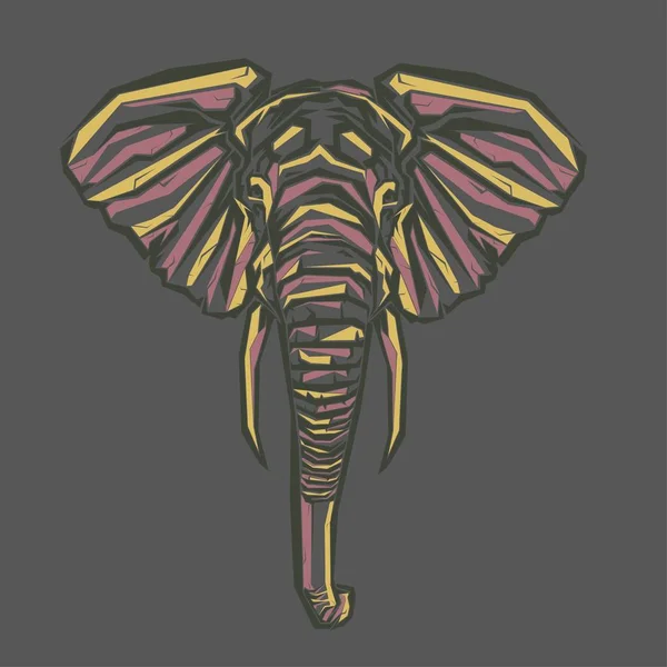 Arte pop elefante — Vector de stock