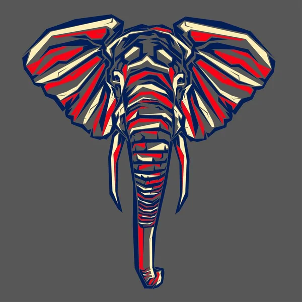 Arte pop elefante — Vetor de Stock