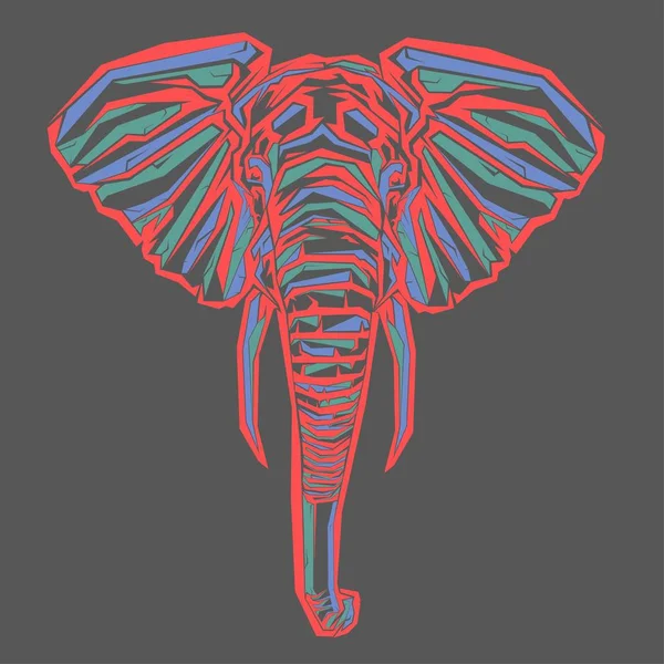 Elefánt pop-art — Stock Vector