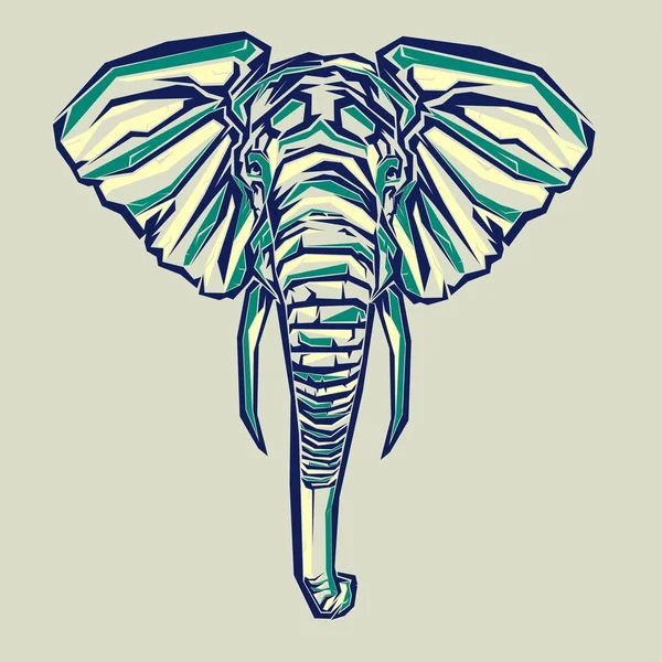 Pop art éléphant — Image vectorielle