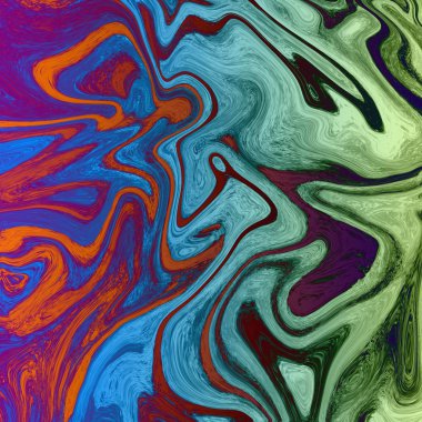 yağlı boya çizgileri ile altın mermer ve sıvı soyut arka plan