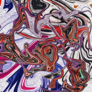 Yağlı boya çizgileri olan sıvı soyut arkaplan