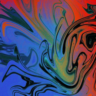 Yağlı boya çizgileri olan sıvı soyut arkaplan