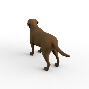 Bir blender aracı kullanılarak oluşturulan köpek 3d render