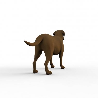 Bir blender aracı kullanılarak oluşturulan köpek 3d render