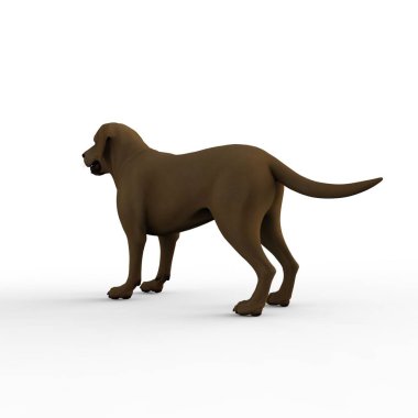 Bir blender aracı kullanılarak oluşturulan köpek 3d render