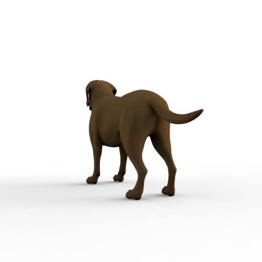 Bir blender aracı kullanılarak oluşturulan köpek 3d render