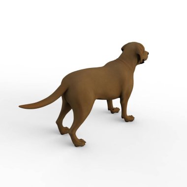 Bir blender aracı kullanılarak oluşturulan köpek 3d render