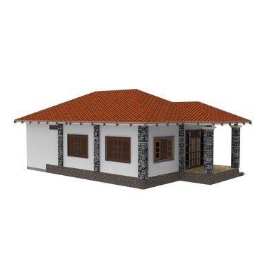 ev alanı işleme sonuçları blender uygulamasından 3D tasarım