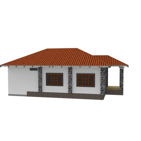 3D design of home space rendering results from the blender application