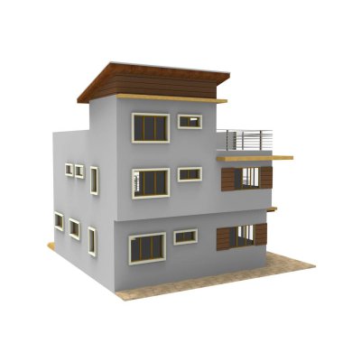 ev alanı işleme sonuçları blender uygulamasından 3D tasarım