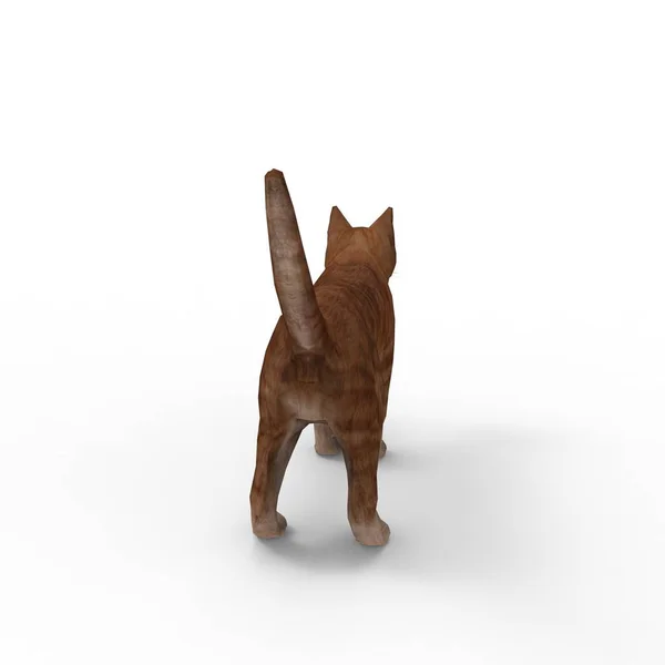 猫的插图 使用搅拌机工具创建的猫的3D渲染 — 图库照片