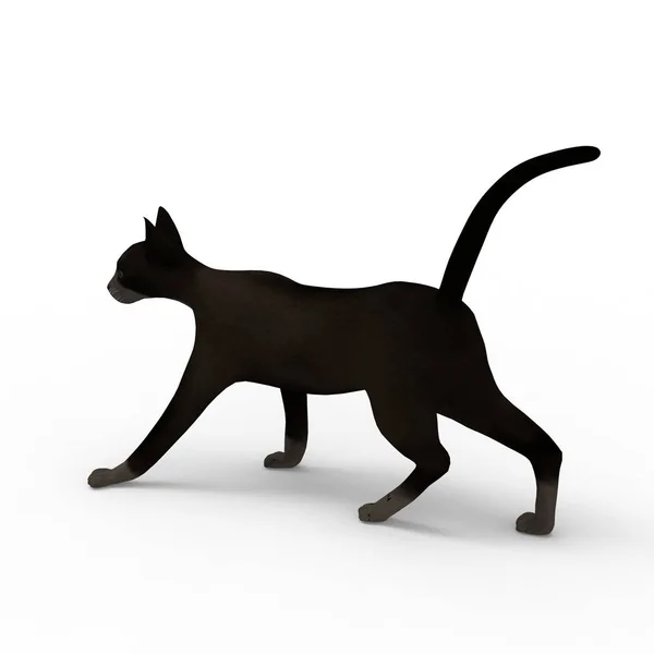 猫のイラスト ブレンダーツールを使用して作成された猫の3Dレンダリング — ストック写真