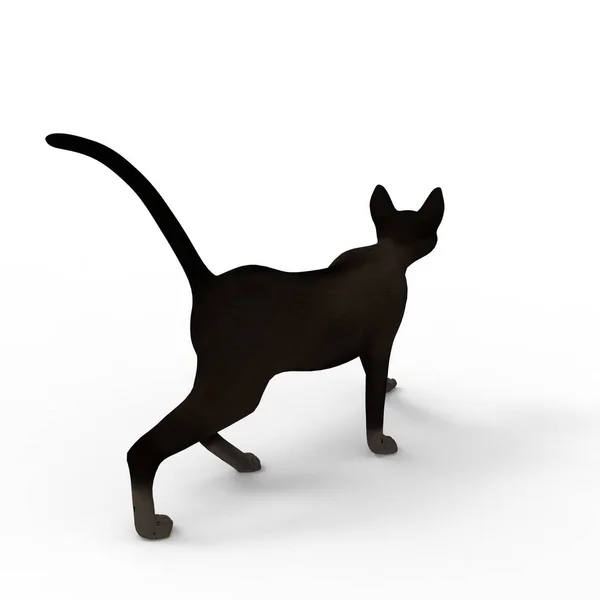 猫のイラスト ブレンダーツールを使用して作成された猫の3Dレンダリング — ストック写真