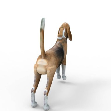 Bir blender aracı kullanılarak oluşturulan köpek 3d render