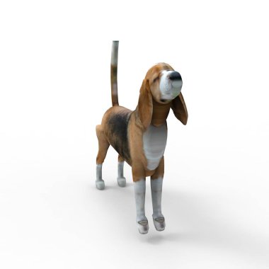 Bir blender aracı kullanılarak oluşturulan köpek 3d render